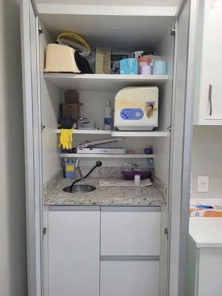 Área de apoio e esterilização